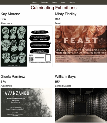 Exhibitions Landing Page